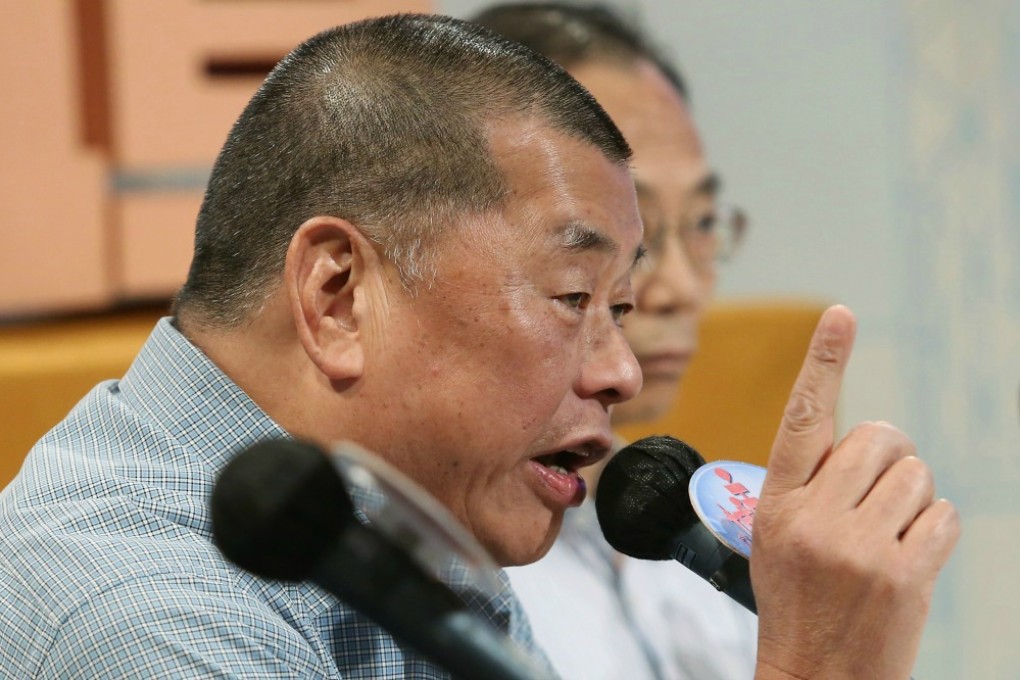 Jimmy Lai made no comment on the visit by the ICAC this morning. Photo: Sam Tsang