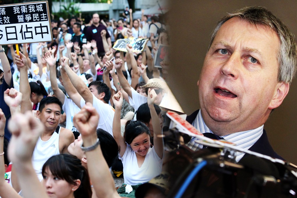 HKU vice chancellor Peter Mathieson said students were free to express themselves in "peaceful and constructive ways". Photos: Nora Tam, K.Y. Cheng