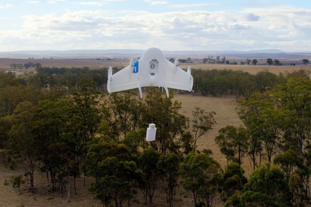 Google's "Project Wing" drone delivery system in flight. Photo: AP