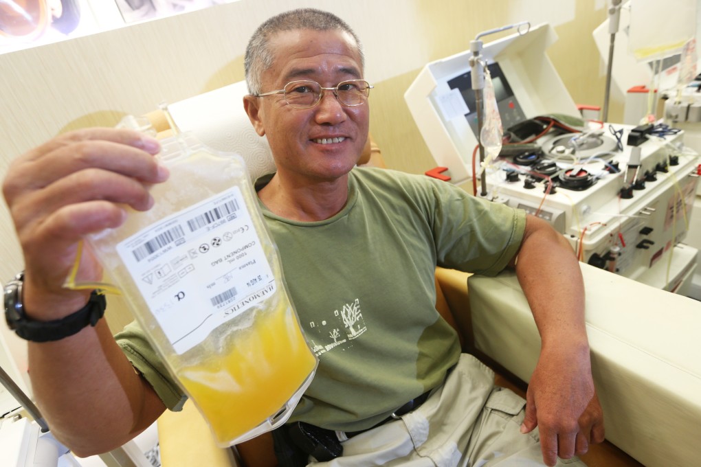 Former police officer Li Kam-keung has donated blood more than 500 times. Photo: David Wong/SCMP