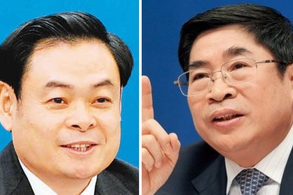 Wang Rulin (left) and Yuan Chunqing (right). Photo: SCMP