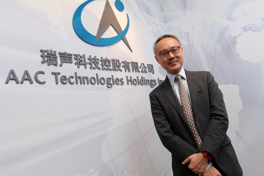 Richard Mok, executive director of AAC Technologies, says the company should be able to capture the business opportunity in the wearables platform. Photo: May Tse