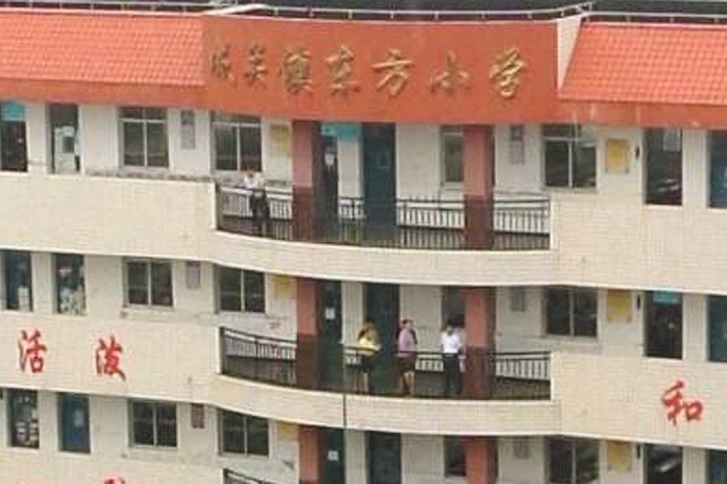 An attacker killed three students at Dongfang primary school in Yunxi county yesterday. Photo: SCMP Pictures