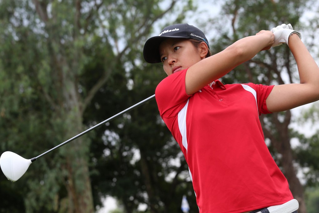 Tiffany Chan tees off.