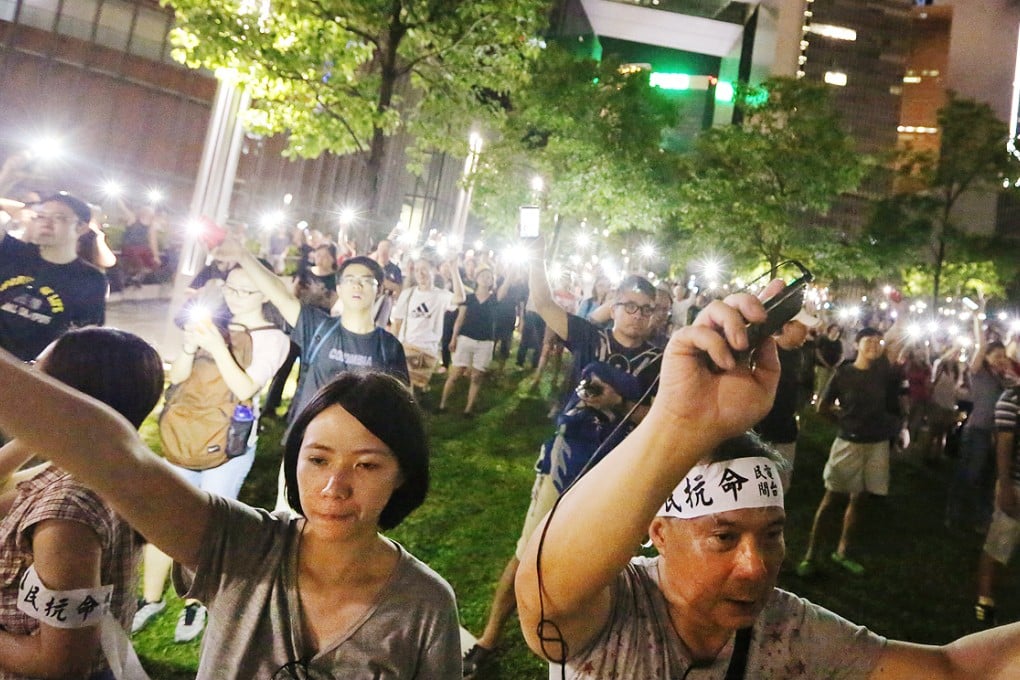 Rally organised by Occupy Central movement and pan-democratic groups at Tamar Park. Photo: Felix Wong