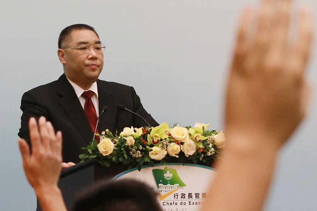 Fernando Chui answering media queries on Sunday. All bureaucrats should undergo training to develop a more open attitude towards dissenting views. Photo: Edward Wong