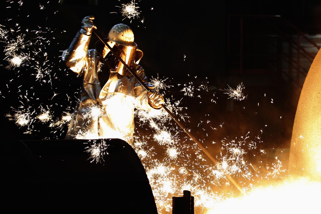 Gross domestic product in German economy shrank 0.2 per cent in the second quarter. Photo: Reuters