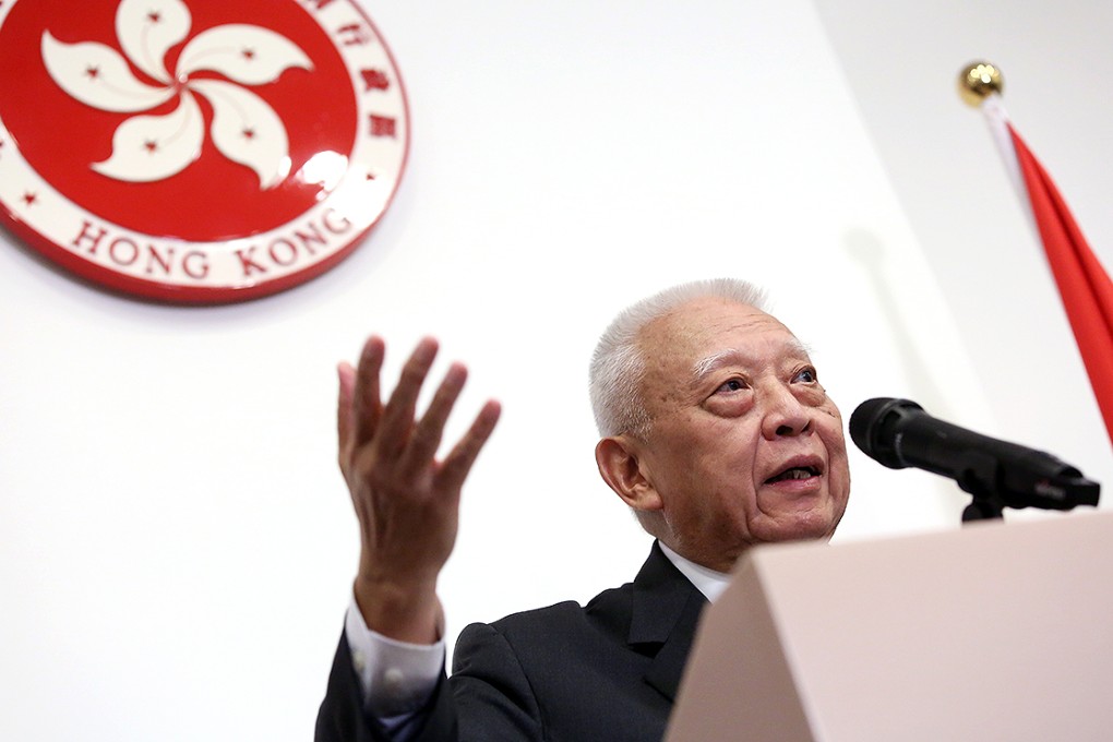 Tung Chee-hwa, Hong Kong's first chief executive meets the media at the Office of Former Chief Executives at Central. Photo: Sam Tsang
