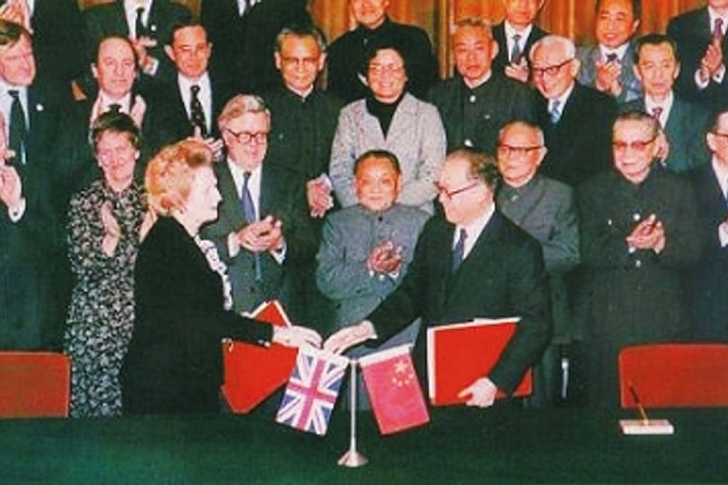 Former premiers Margaret Thatcher and Zhao Ziyang sign the Sino-British Joint Declaration on Hong Kong in 1984, an agreement that some in London believe Beijing has breached. Photo: SCMP Pictures