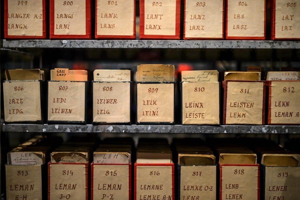 Millions of original files of first world war prisoners are stacked in boxes at the International Red Cross and Red Crescent Museum in Geneva, Switzerland. Photo: AFP