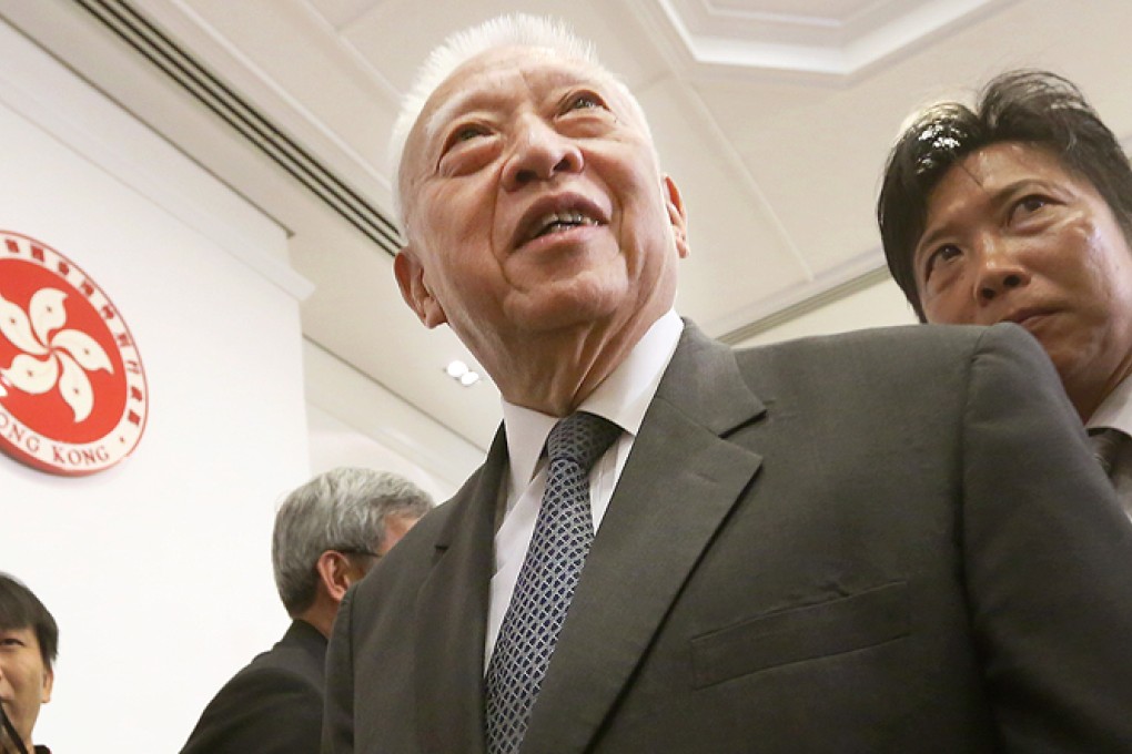 Tung Chee-hwa hosts a news conference about a high-level visit to Beijing - his first such meeting with journalists since he stepped down as chief executive in 2005. Photo: Sam Tsang