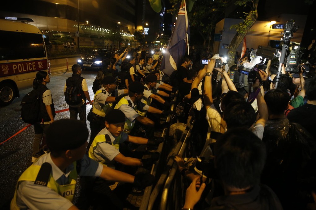 HK police busy with protests.