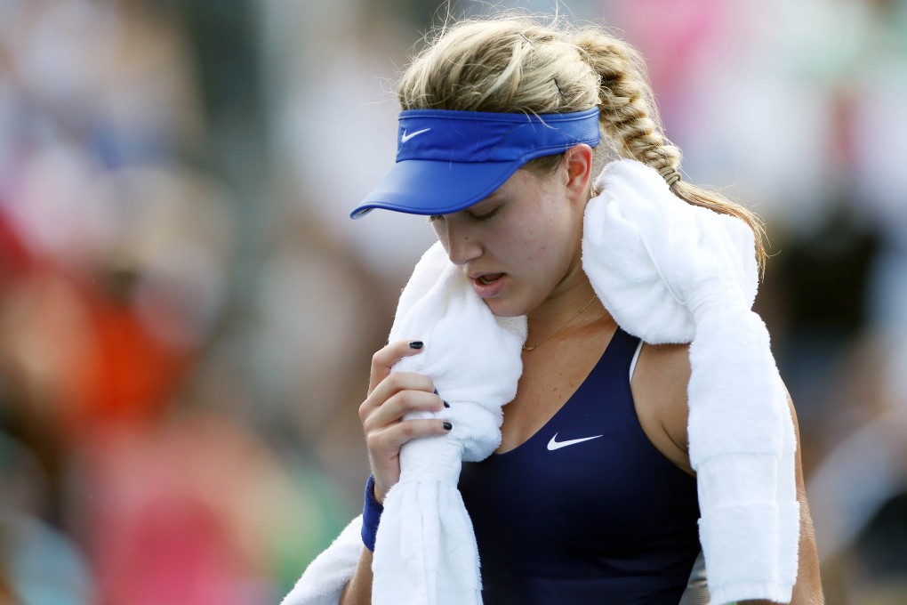 Hours after sending an e-mail to Hong Kong Open organisers, Eugenie Bouchard tweeted from a Yankees baseball game. Photo: USA Today Sports