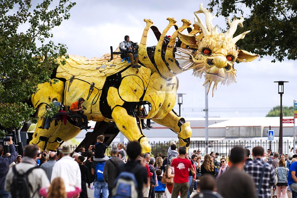 A mechanical horse-dragon made for a French show to be presented in Beijing this year. China may be the second-largest economy in the world but it lags behind the West in may aspects, pop culture for one. Photo: AFP