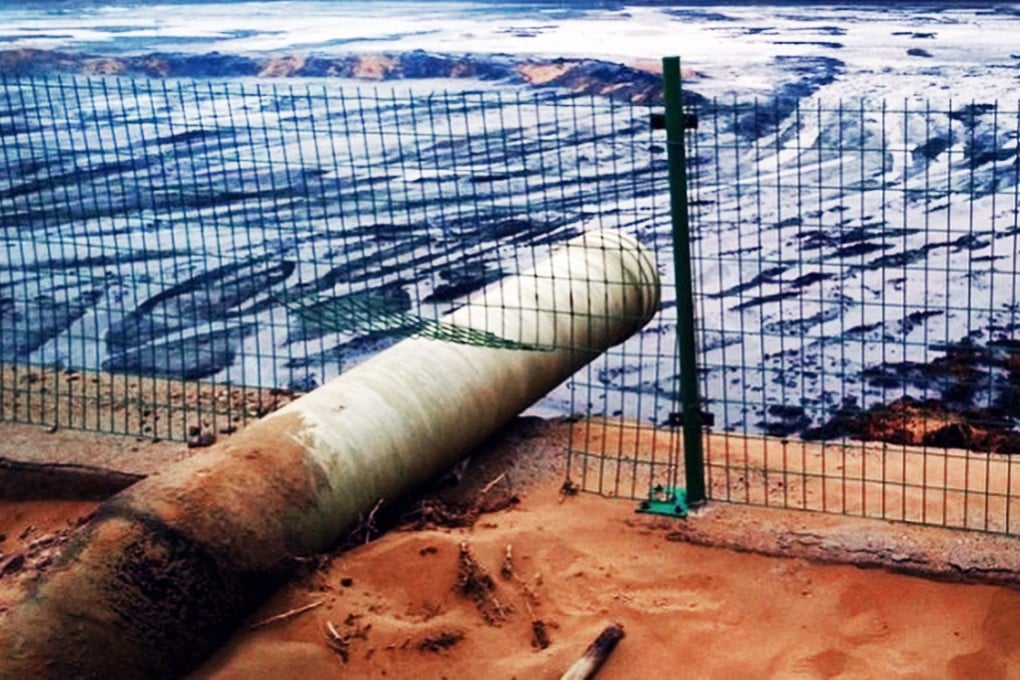 Industrial waste is discharged into the Tengger Desert. Photo: SCMP