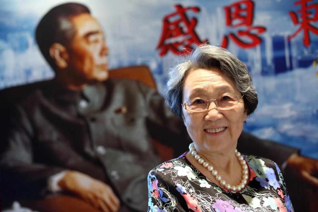 Zhou Bingde in front of a portrait of Zhou Enlai. Photo: Sam Tsang