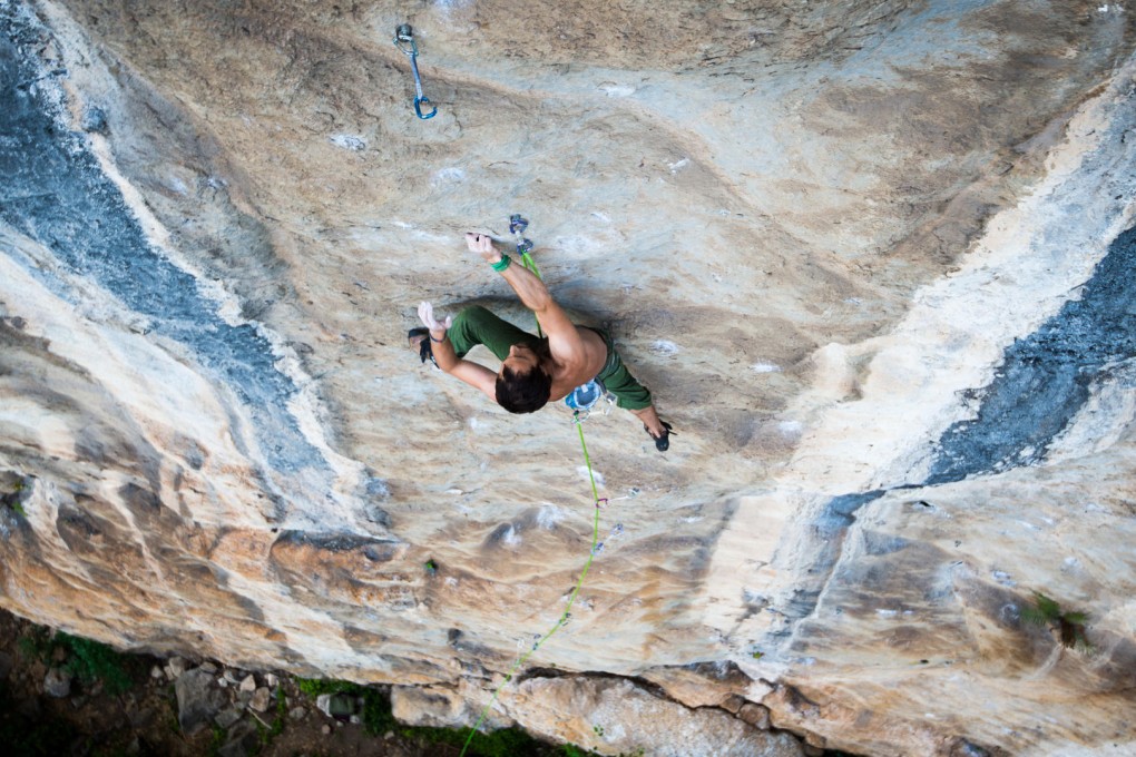 Jon Butters on the technical Gambei route.