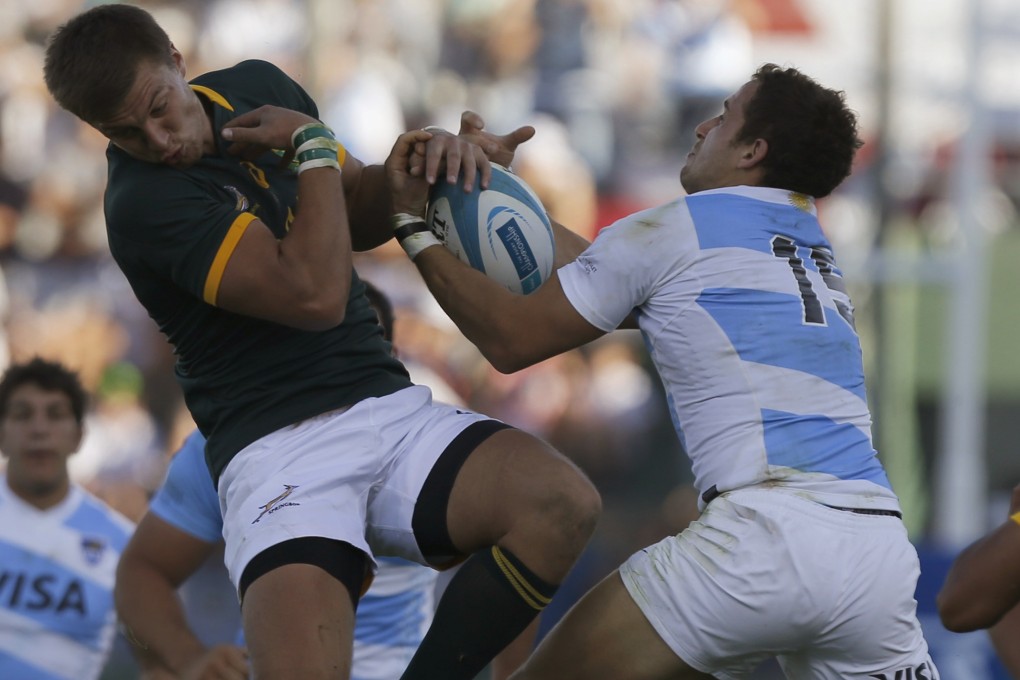 Handre Pollard in action against Argentina last month. Photo: Reuters