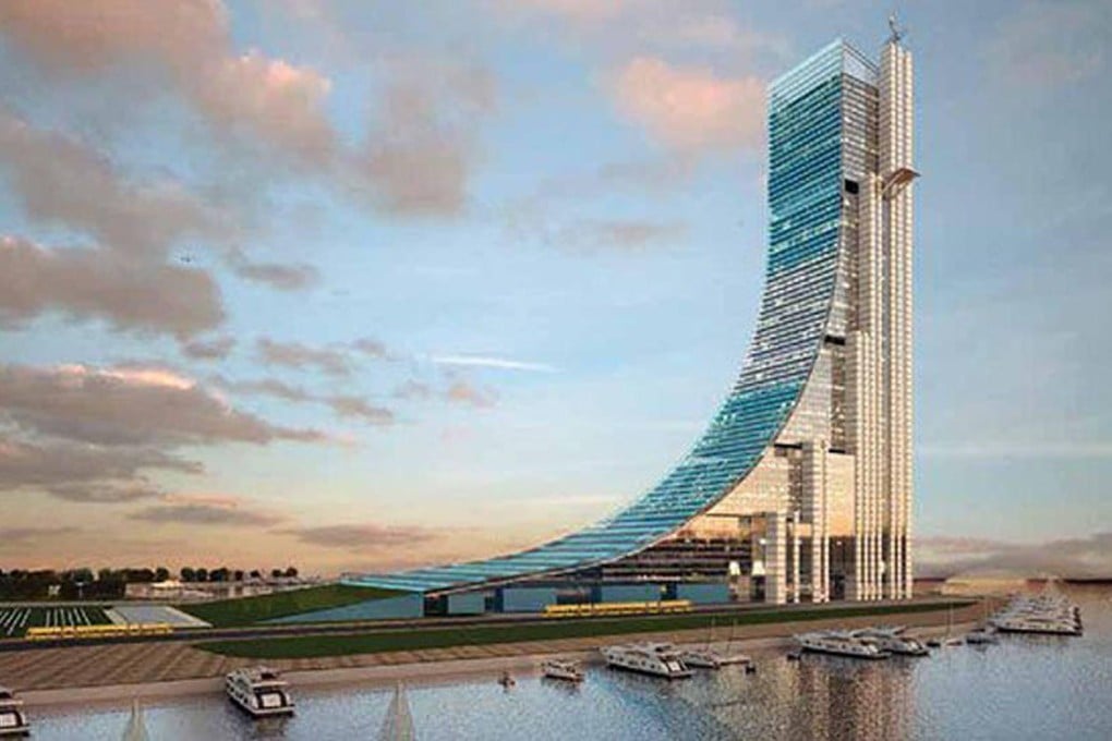 The proposed skyscraper in the shape of Argentina.