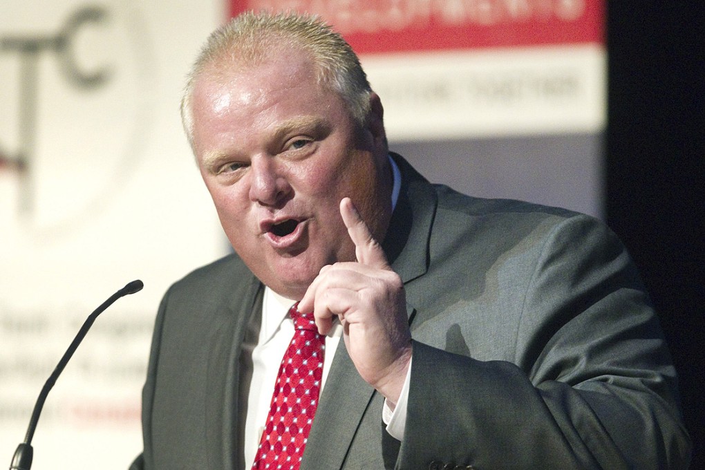 Toronto Mayor Rob Ford spoke in a mayoral debate in Scarborough, Ontario in July. Photo: Reuters