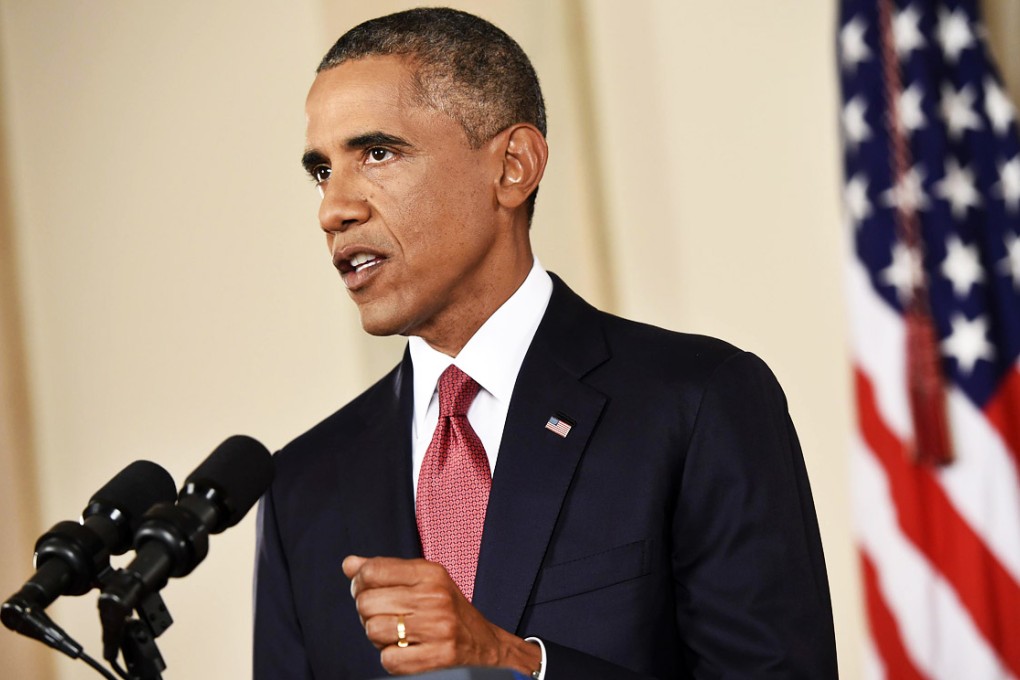 US President Barack Obama delivers a live televised address to the nation on his plans for military action against the Islamic State, from the Cross Hall of the White House in Washington September 10, 2014. Photo: Reuters