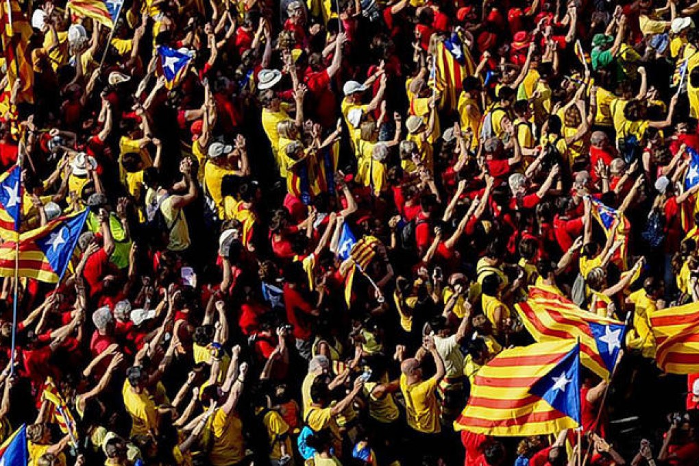 Catalan nationalists gathered on Thursday day to demand a vote on statehood. The Spanish region's push for independence has been given added momentum by the Scottish referendum. Photo: AFP