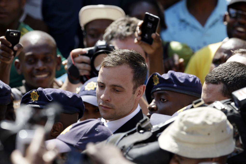 Oscar Pistorius leaves court on Friday. Photo: AP