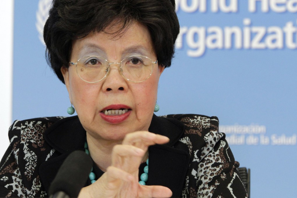 Director-General Margaret Chan addresses the media on support to countries affected by Ebola, at the WHO headquarters in Geneva on Friday. Photo: Reuters