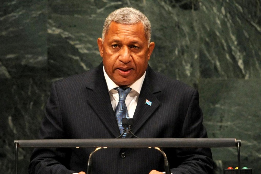 Coup leader Bainimarama goes to the polls this week. Photo: Xinhua