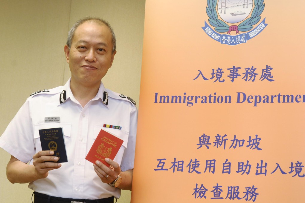 Corrado Chow says Singapore has the same three-visit requirement for Malaysians using its automated system. Photo: SCMP pictures