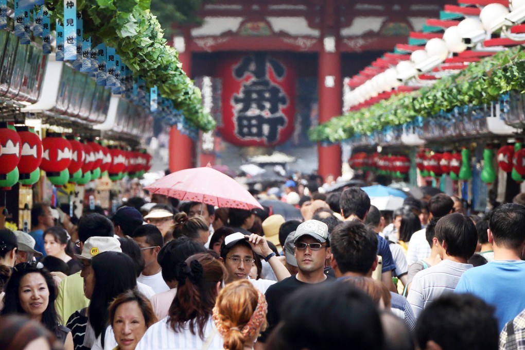 The estimated number of all foreign visitors to Japan in August soared 22.4 per cent from a year before to about 1.11 million, a record figure for the month. Photo: Bloomberg