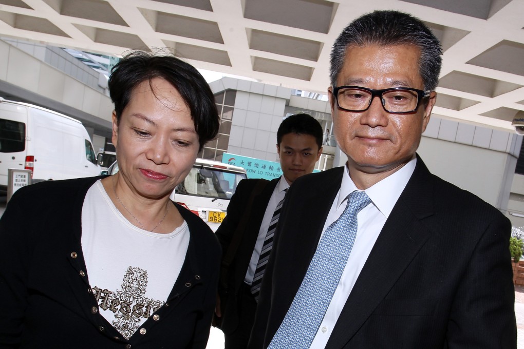Paul Chan (right) and his wife Frieda Hui. Photo: Dickson Lee