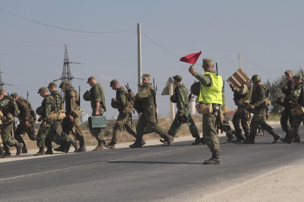 Russian marines in the Crimean port of Sevastopol. Photo: Reuters