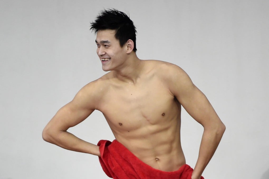 China's Sun Yang warms down after training at the Munhak Park Tae-hwan Aquatics Centre in Incheon. Photo: Xinhua