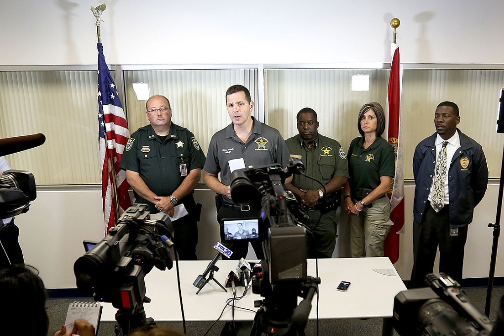 Sheriff Robert Schultz speaks during a news conference on the shootings in Bell, Florida. Photo: AP
