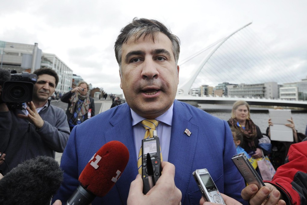 Saakashvili lectures in the US.