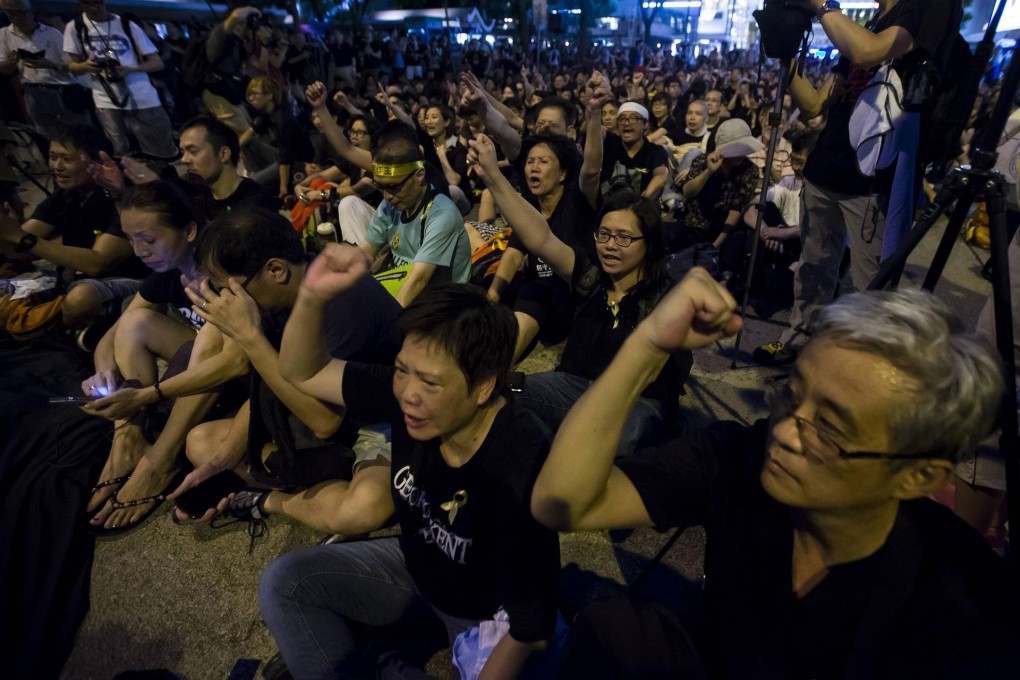 Occupy Central protesters take part in a rally. Photo: Reuters