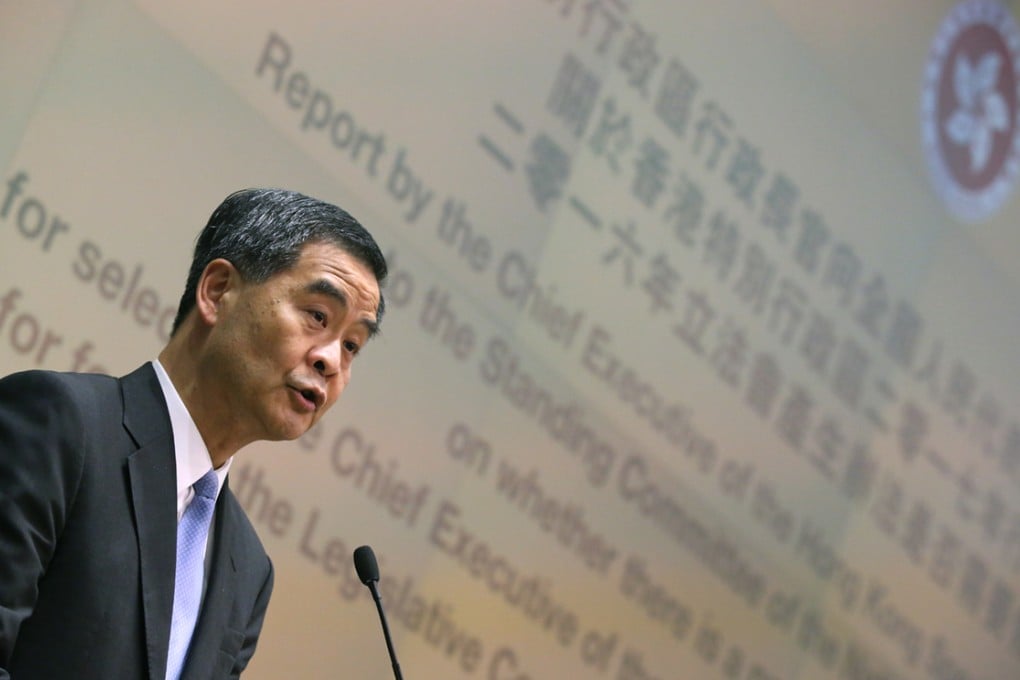 Chief Executive Leung Chun-ying requested the 2016 Legislative Council election methods remain unchanged in his report to the Standing Committee of the National People's Congress.