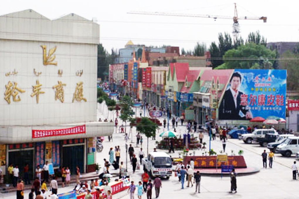 Photo shared on Weibo reportedly showing Luntai County on Sunday.