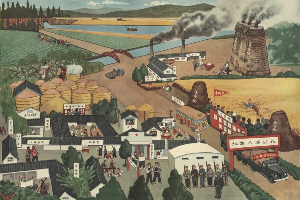 A propaganda poster featuring life during the Great Leap Forward. Picture: International Institute of Social History