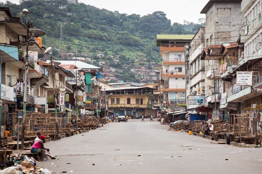 Few people are out on the street in Freetown, Sierra Leone, during a three-day lockdown over the weekend to prevent the spread of the Ebola virus. Photo: AP