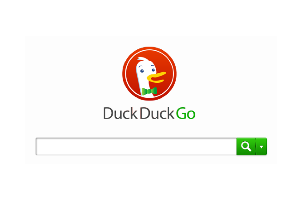 A screenshot of the DuckDuckGo search engine.