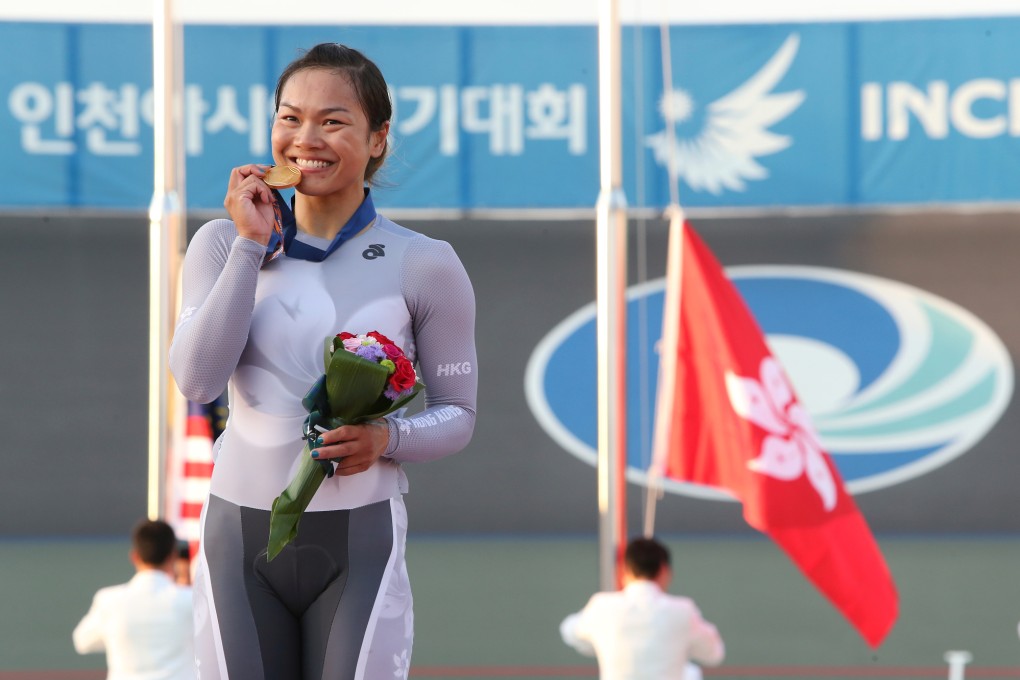 Cyclist Sarah Lee was on the podium for gold glory in the kieren at the Asian Games in Incheon and has set her sights on a second gold, this time in the sprint competition. Photos: Nora Tam