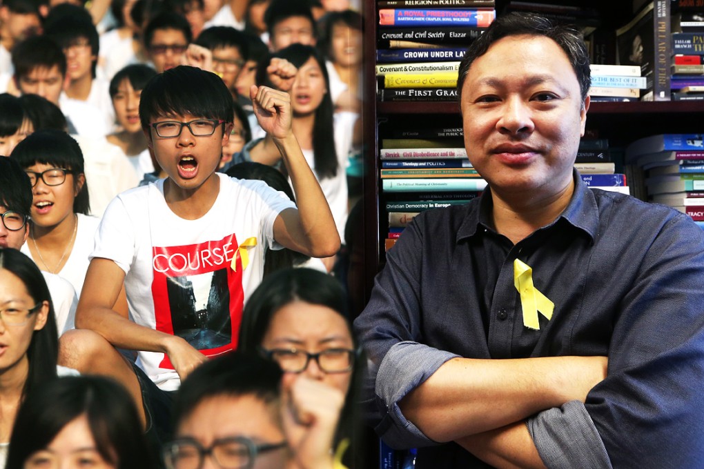 Benny Tai encourages democracy supporters to gather in Central for a "banquet" on October 1, National Day. Photos: David Wong