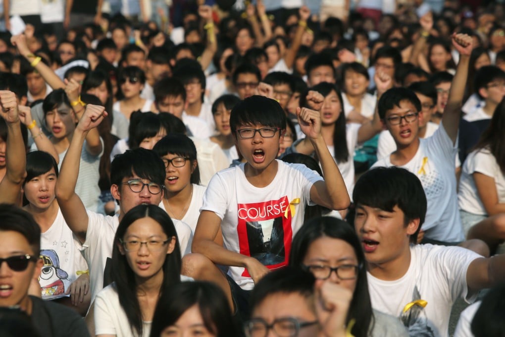 Thousands of Hong Kong students are gathered at the Chinese University campus this week to rally for democracy. Photo: Sam Tsang
