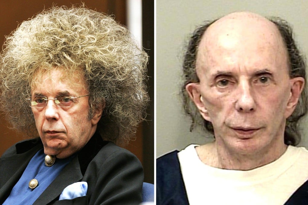 Phil Spector in 2005 (left) and in the October 2013 picture. Photos: AP