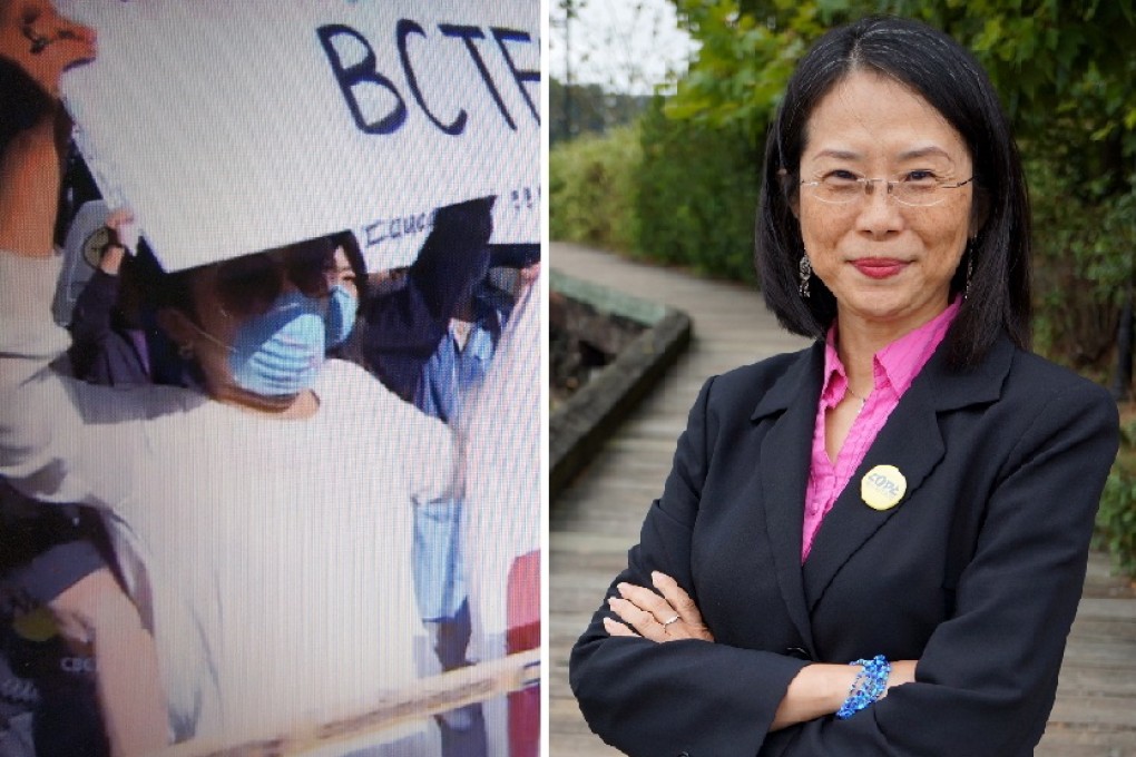 An anti-school-strike protester from the BC Parents’ Federation, and Vancouver mayoral candidate Meena Wong. Understanding the motivations of both requires an understanding of their “Chineseness”. Photos: CBC, Ian Young