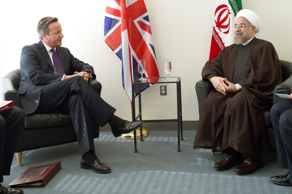 David Cameron meets Hassan Rowhani at the UN. Photo: EPA