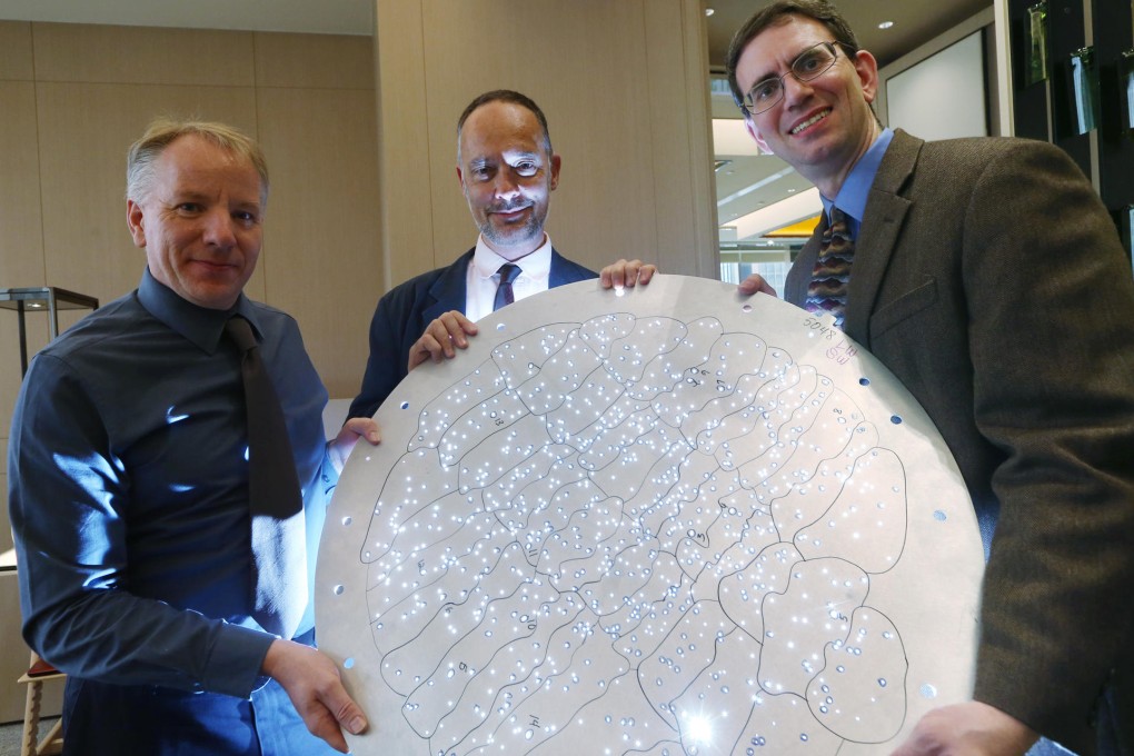 Winners of this year's Shaw Prize for Astronomy (from left) Shaun Cole, John Peacock and Daniel Eisenstein. Photo: David Wong