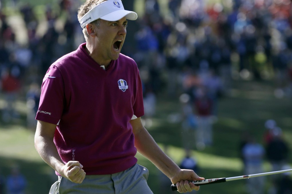 England's Ian Poulter has a remarkable record in the Ryder Cup, winning 12 out of 15 singles. Photo: AP